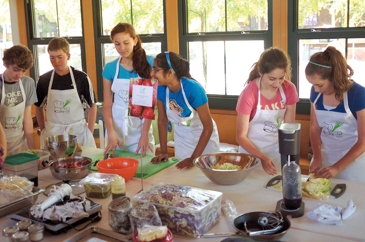Middle school students at Eco Top Chef Marin (ETCM) finals