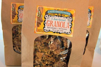 Cafe Gratitude's packaged granola