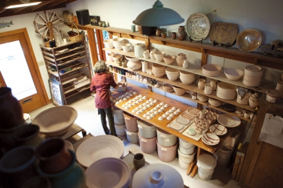 The workshop at Calistoga Pottery