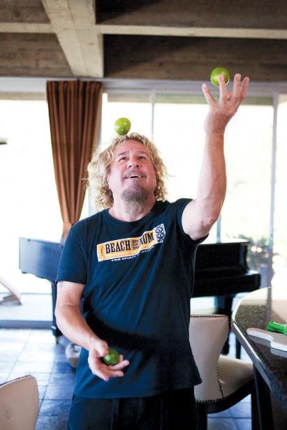 Sammy Hagar juggling limes