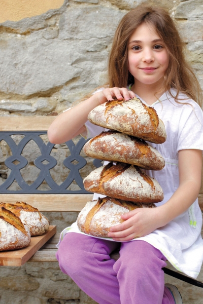 Holding up loaves