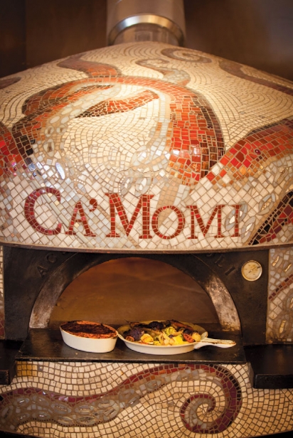 Ca'Momi Enoteca's handcrafted wood burning oven