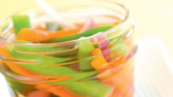 Carrots and green bean pickles