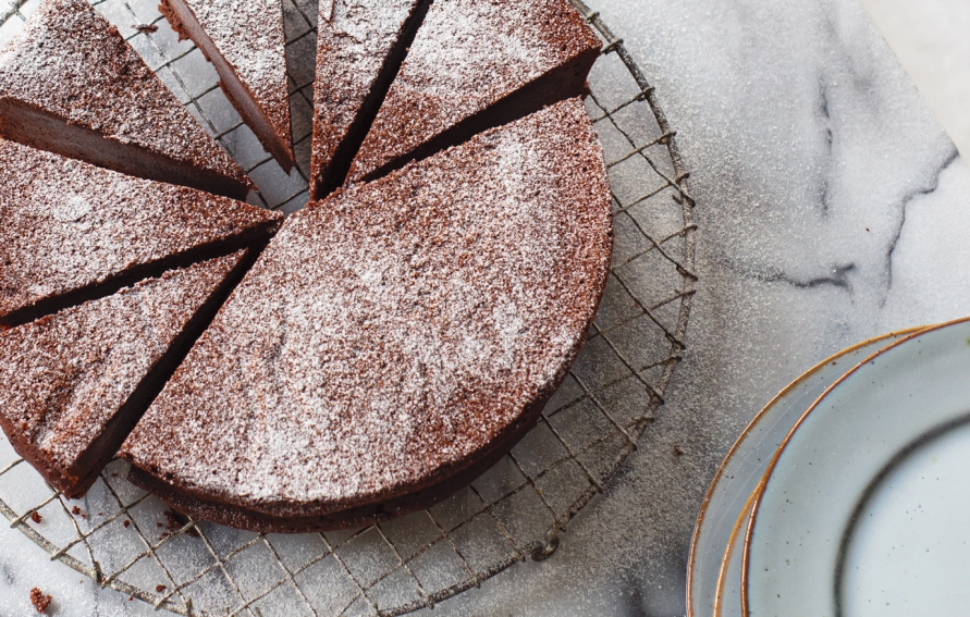Flourless Chocolate Almond Cake - Vintage Kitchen Notes