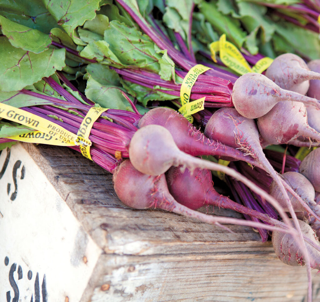 Fresh beets from farmers market