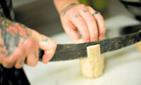 Cutting into foie gras