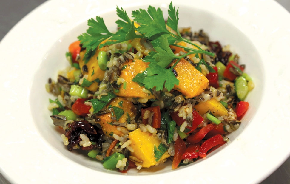 Wild Rice Salad with Winter Squash and Cranberries