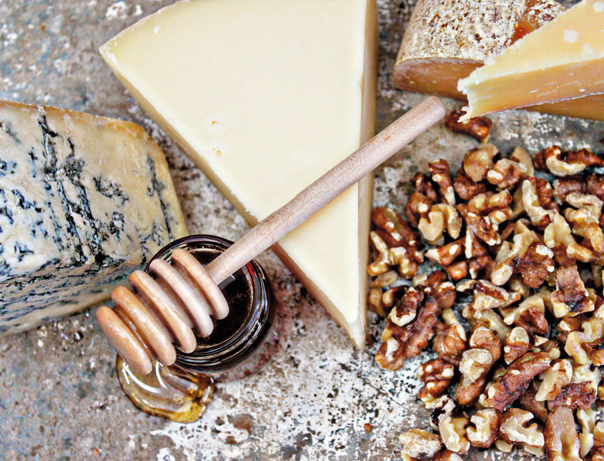 Peppered Maple Walnuts with Point Reyes Farmstead’s Toma cheese