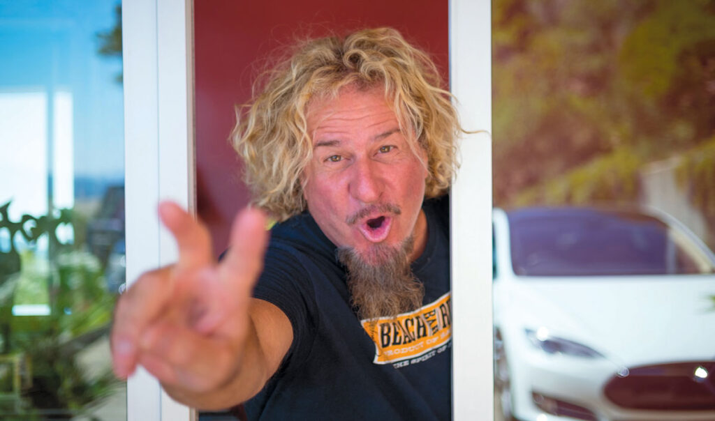 Sammy Hagar in his home in Mill Valley, CA