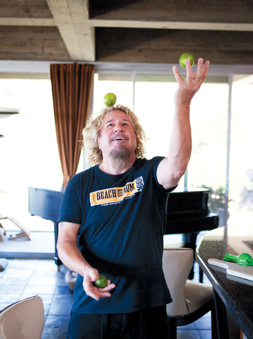 Sammy Hagar juggling limes