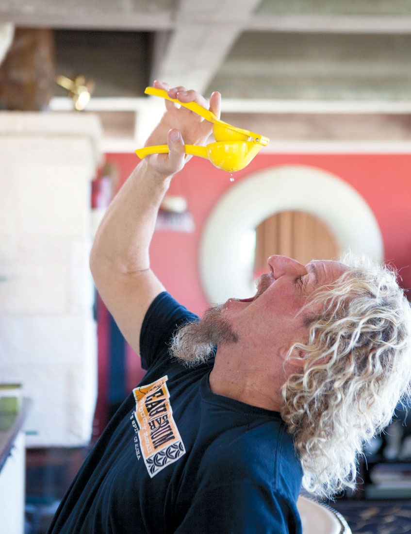 Sammy Hagar with lemon squeezer