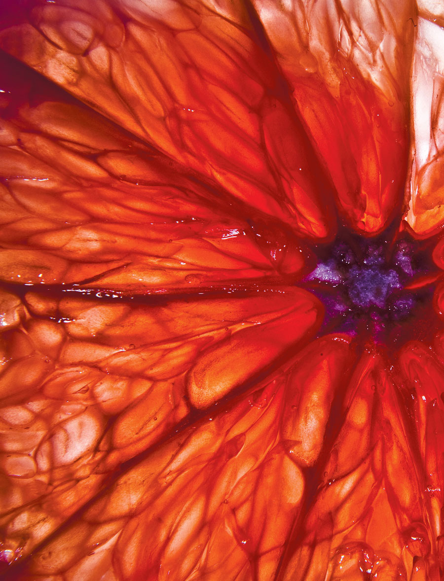 Inside of a blood orange