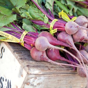 Fresh beets from farmers market