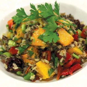 Wild Rice Salad with Winter Squash and Cranberries